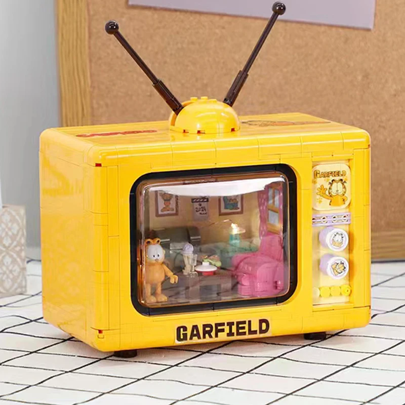 Balody 20145 Ретро телевизионна котка антена за всекидневната, кукла-домашен любимец, led лампа, кухненски блокове, тухли, строителна играчка за деца, без кутия . ' - ' . 2