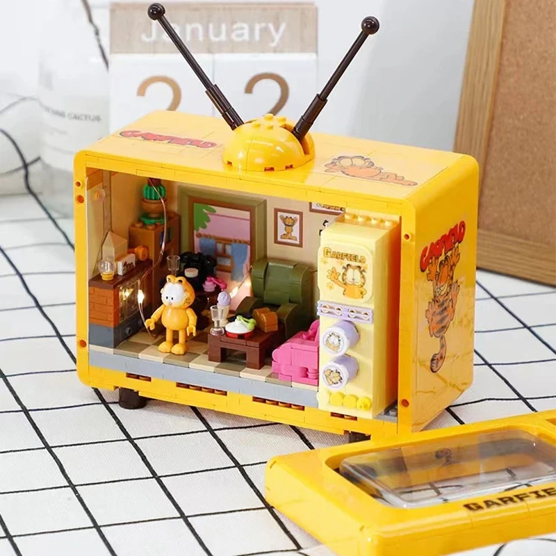 Balody 20145 Ретро телевизионна котка антена за всекидневната, кукла-домашен любимец, led лампа, кухненски блокове, тухли, строителна играчка за деца, без кутия . ' - ' . 4