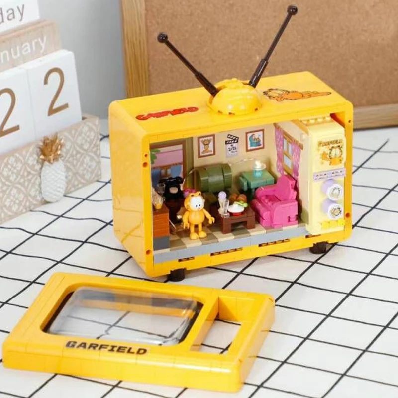 Balody 20145 Ретро телевизионна котка антена за всекидневната, кукла-домашен любимец, led лампа, кухненски блокове, тухли, строителна играчка за деца, без кутия . ' - ' . 5