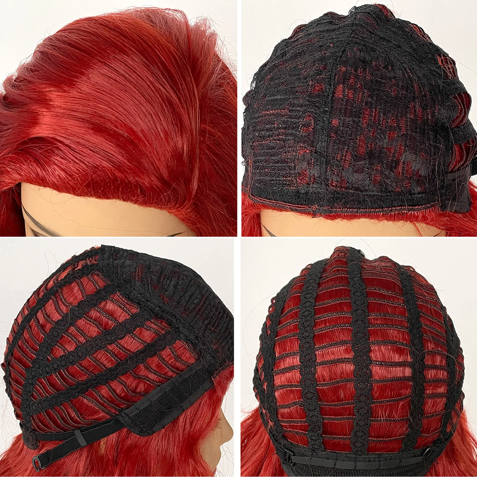 BCHR Дълъг съраунд вълнообразни перука Синтетичен Cosplay Аниме Медно-червени перуки за жени . ' - ' . 4