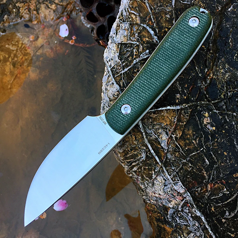 Watchman W205 survival Прав нож с фиксирано острие 14C28N за къмпинг, риболов, барбекю, оцеляване на открито с ножнами . ' - ' . 3