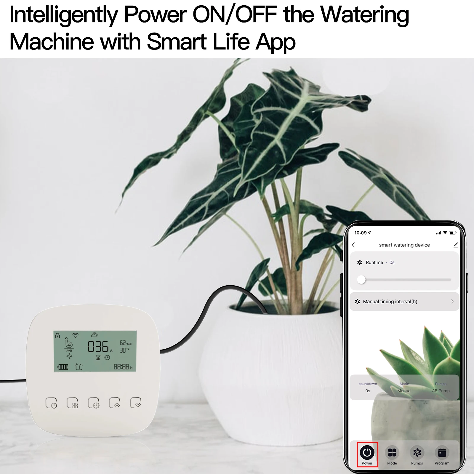 WiFi Sasha Интелигентна система за поливане, двойна помпа, автоматичен контролер за растенията, система за градинско капково напояване, инструменти Алекса Google . ' - ' . 1