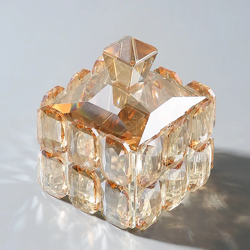 Бижута от кристали, Обеци, Пръстен, Гривна Луксозен с капак Кутия за съхранение на Творчески калъф за сватбен подарък Семейна домакински колекция инструмент . ' - ' . 0