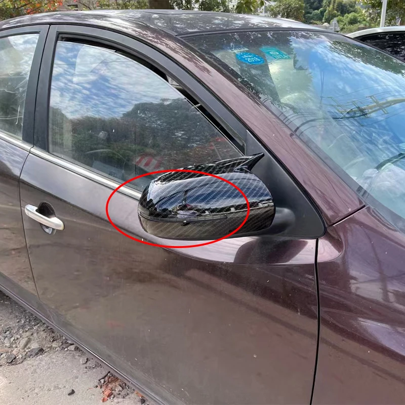 За KIA K3 Forte Cerato ceed е 1 2009-2013 покриване на страничните огледала за обратно виждане на автомобила покритие на крилото външната стикер покритие на крилото корпус от въглеродни влакна . ' - ' . 1