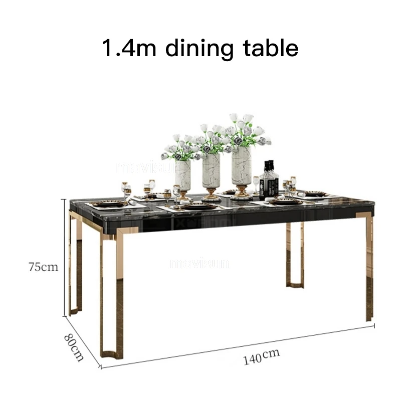 Луксозна маса за хранене, изработени от мрамор в скандинавски стил, обичай, нова творческа кухненски мебели Morden, маса за хранене със столове . ' - ' . 4