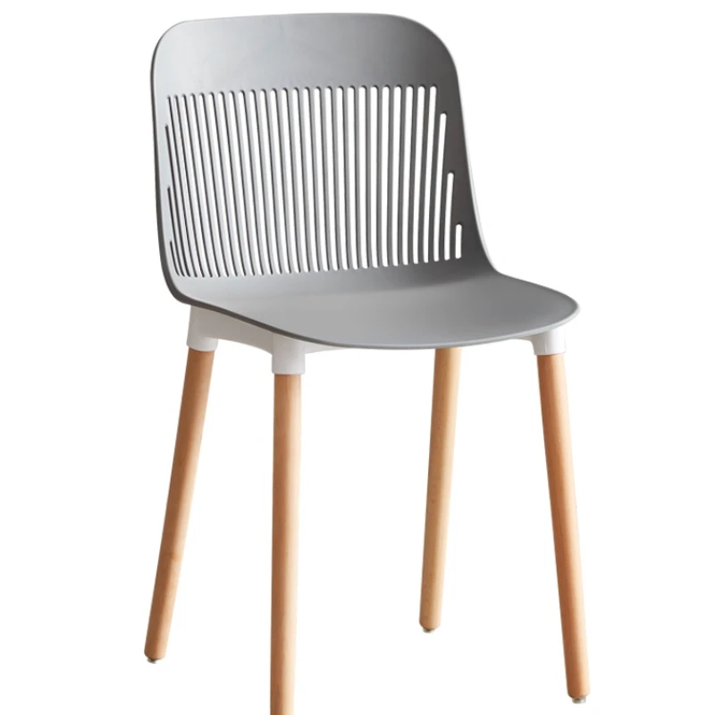 Прост и универсален стол за хранене дебели пластмасови скандинавските столове Домакински удобен кухи стол с облегалка на Стол за почивка . ' - ' . 4