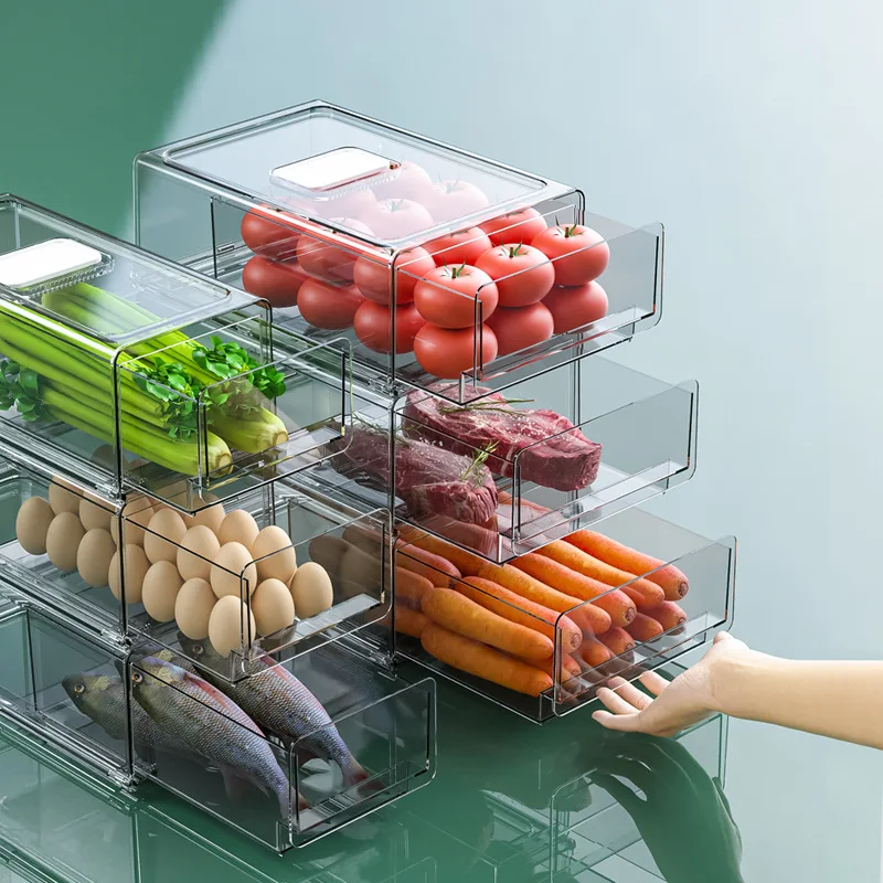 Хладилник, кутия за съхранение на продукти, органайзер за хладилник, кофа за боклук, кухненски шкаф, хладилник с камера за плодове, зеленчуци, контейнер за яйца и кнедлите . ' - ' . 1