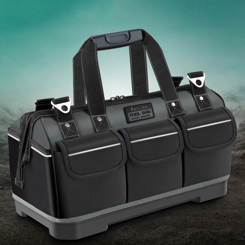 Чанта за инструменти богат на функции преносим износоустойчиви водоустойчива чанта с голям капацитет, чанта за съхранение, работна чанта, чанта за дограма работа . ' - ' . 1