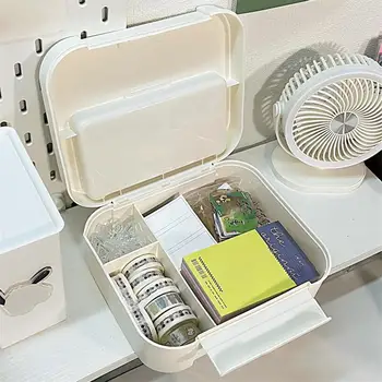Компактна Кутия за съхранение на Ефективен Стилна Кутия за съхранение на работния плот Организирайте аксесоари за вашия домашен офис с помощта на Тази Пыленепроницаемой капацитет