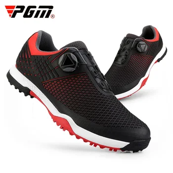 Обувки за голф PGM, мъжки водоустойчива дишаща за голф обувки, мъжки въртящи се връзки, спортни маратонки с шипове, нескользящие маратонки