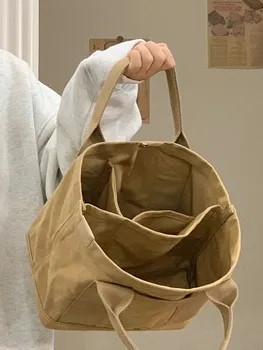 Новост в Япония, благородна преносима холщовая чанта, дамска чанта за обяд, супер гореща чанта, многопластова чанта за отдих