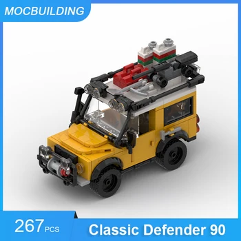 MOC Строителни блокове 40650 Класически Defender 90 Кола Мини Мащабна модел Транспорт DIY Монтаж на тухли, Детски играчки, подаръци 267ШТ
