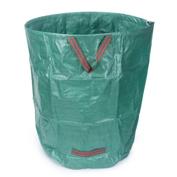 Голям капацитет на тежкотоварни градински торба за боклук, здрав многократна употреба водоустойчив контейнер за съхранение на листа, плевели, треви, 300Л/400Л/500Л
