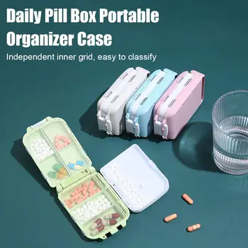 Кутия за таблетки дневно, лаптоп, органайзер, седмични преносими пътни кутии за хапчета, двуслойни устойчиви на вода джобни кутии за лекарства