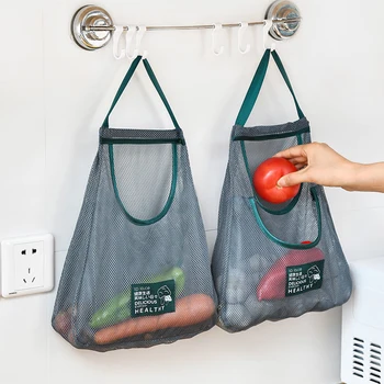 Кухненски органайзер Множество чанта-тоут за съхранение на продукти, моющаяся екологично чиста куха окото, преносим, за чесън, картофи, лук