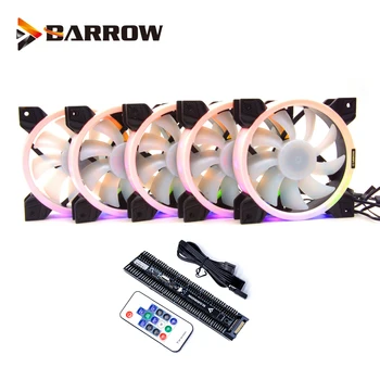 Размер на вентилатора Barrow PWM 120 *120 мм Вентилатор се използва за Радиатора на Компютърен корпус с подсветка Aurora RGB 4PIN Фен 5V A-RGB 3PIN Подкрепа AURA