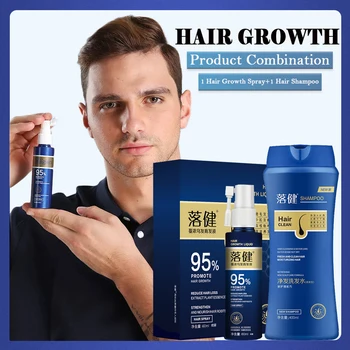 Шампоан за възстановяване на коса, спрей с етерично масло за бърз растеж на косата, средства против косопад, серум за коса Thickner, комплект за грижа за косата
