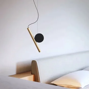Минималистичен скандинавски Дзен творчески окачен лампа нощни бар за спални малък висящ лампа