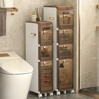 Стелажи за съхранение на пукнатини Многослойни кухненски домакински шкафове за съхранение на тоалетни довършителни шкафове