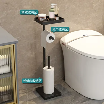 Държач за тоалетна хартия, лесен луксозен творчески вертикален външен държач за съхранение на тоалетна хартия, санитарен възел
