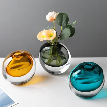 Дизайн на малка масичка, саксия за растения, луксозен прозрачен кристал, баня, хидропоника, ваза за цветя, спалня, Nordic Blumentopf Home Decor