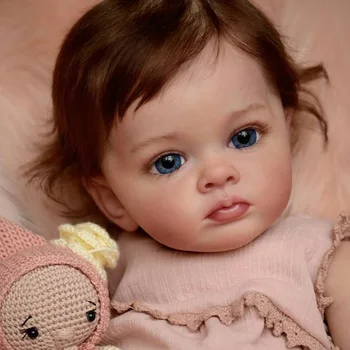 60 СМ Възстановената кукла за най-малките момичета Tutti готова кукла ръчно боя кукла Bebe 3D кожа многопластова живопис видими вени