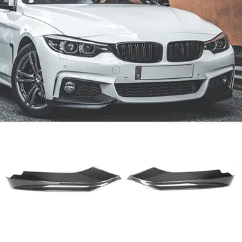 2 бр. За BMW 4 series F32 F33 F36 2013 2014 2015 2016 2017-2019 2020 Истински въглеродни влакна Сплитер на Предната Броня За устни Въздушен Нож