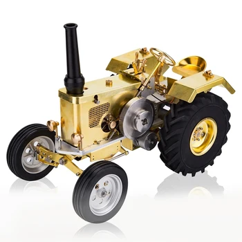 4WD радиоуправляеми трактор с пълно задвижване, месинг парен двигател 1.6 куб. см, странично оттичане, с двигател с вътрешно горене с въздушно охлаждане, трактор, играчки със собствените си ръце