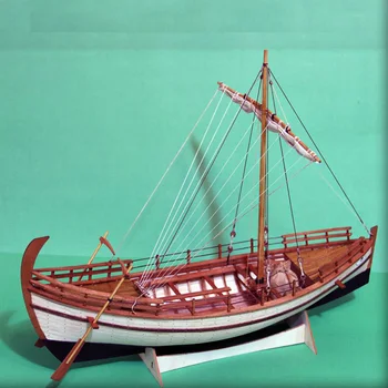 Комплекти за сглобяване на модели на гръцкия кораб в мащаб 1/43 Платноходка от масивно дърво, в комплекта са включени инструкции на английски език