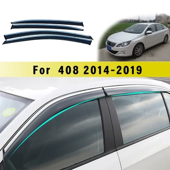 За Peugeot 408 2014 2015 2016 2017 2018 2019 Защита От атмосферни влияния На Прозореца, Дефлектор, Защита на Автомобили, Оформление, Автоаксесоари, 4 бр., Шатри