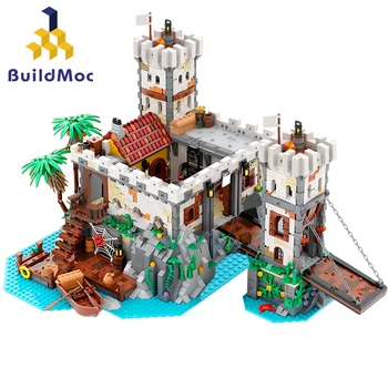 Императорска крепост Крепост Елдорадо-Пирати от залива Barracuda Строителни блокове BuildMoc 21322 Къща войници на империята Подаръци за деца