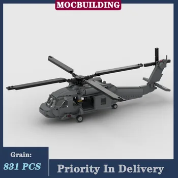 Градски хеликоптер модел градивен елемент на MOC монтаж на военен транспорт момче коледен подарък играчка