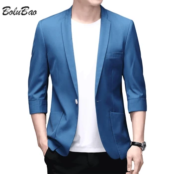 BOLUBAO 2021 нов Мъжки летен сако, елегантен костюм в корейски стил, сакото с ръкав три четвърти, бизнес ежедневни блейзери, за мъже