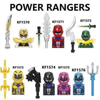 KF6144 Нови чужди рейнджърс, набор от мощни рейнджър, градивни елементи, мини фигурки, играчки
