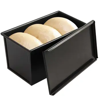 Форма за печене на хляб с висока устойчивост на топлина с капак, алюминизированная антипригарная кутия за изпичане на пещ и домашно приготвени сладкиши, форма за печене на хляб за кухни