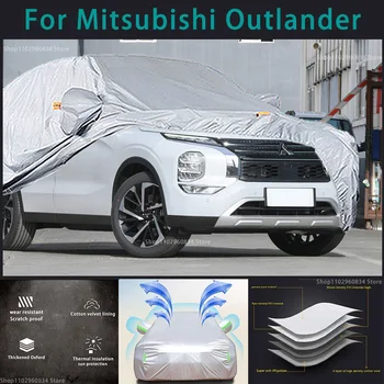 За Mitsubishi Outlander 210T пълни автомобилни седалките Външна защита от слънчевите лъчи, ултравиолетови лъчи, прах, дъжд, сняг, защитен калъф за авто