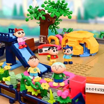 Keeppley Строителни Блокове Нов Молив Парк Шин-Чан Строителни Блокове Пролетен Ден, Екипът На Защита На Модел Детска Играчка, Подарък За Рожден Ден