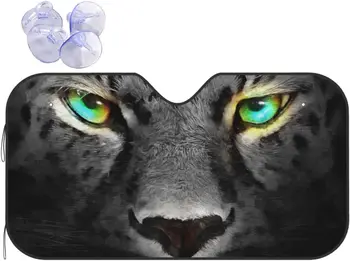 Очите Леопард Авто сенника на Предното Стъкло Блокира Ултравиолетовите Лъчи Запазва Прохладата на вашия Автомобил Предно Стъкло Щит с Козирка на Кутията Сгъваема за Кола