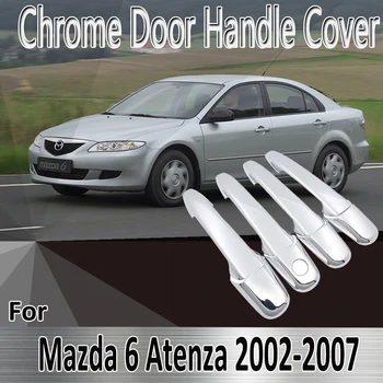 За Mazda 6 Mazda6 Atenza Wago 2002 ~ 2007 2003 2004 2005 2006 стикери за Декорация хромирана врата копчето на кутията ремонт на автомобилни аксесоари