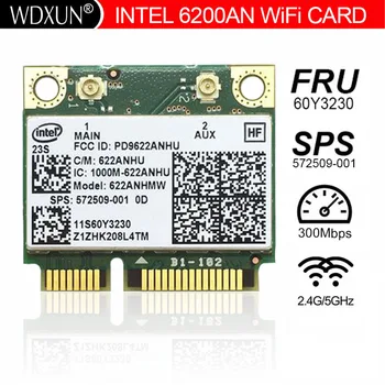 intel Advanced-N 6200 6200AN 622ANHMW \ Половината Mini PCIe 300M WLAN карта SPS: 572509-001 за 2540 P 4420 S 4720 S 6440B 6540B 8440 P
