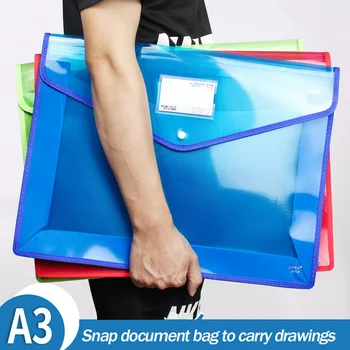 Много голяма чанта за документи с формат А3, чанта на бутоните, хартия за рисуване 8k, прост файл с данни, чанта за съхранение бояджийски работи, голяма информационна чанта