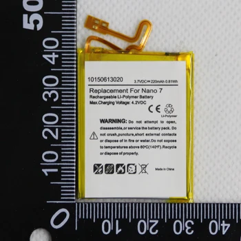 30 бр./лот, сменяеми батерии за Apple iPod Nano 7-мо поколение, литиево-полимерна акумулаторна батерия от 3.7 На