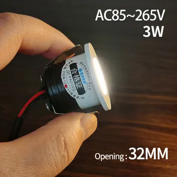 【отвор 32 мм】 - вградени мини-прожектор 3 Watt led тавана лампа 110 Волта И 220 Във вътрешен една малка лампа с набор от драйвери