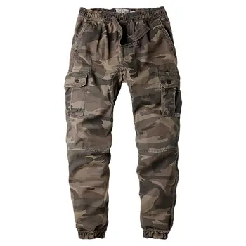 Джоггеры във военната стил, мъжки ежедневни панталони-карго, зреещи от плътен памук, улични панталони, мъжки дрехи