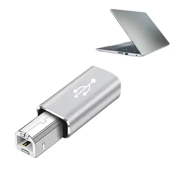 USB Type C женски към USB B мъжки адаптер за конвертора скенер принтер C USB Адаптер за пренос на данни за датчиците на скенер принтер