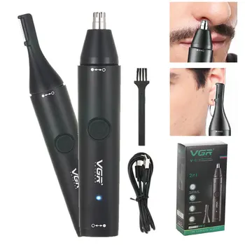 VGR Професионален Тример За Косми в Носа, Акумулаторна батерия Тример За Косми в носа и Ушите Преносим Мини-Машинка за Подстригване на Носа за Мъже V-613