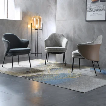 Красиви и модерни трапезни столове скандинавски лукс Кухненски кът столове от изкуствена кожа, Бяла модерна хотелска мебели Sillas De Comedor