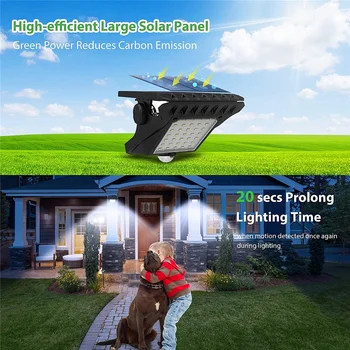 Слънчев акумулаторна лампа със скоба 72LED, супер ярък външен сензор за движение, водоустойчив безжичен ограда, монтиран на стената лампа за гараж, вътрешен двор, слънчева светлина